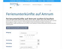 Tablet Screenshot of onlinebuchen.amrum.de